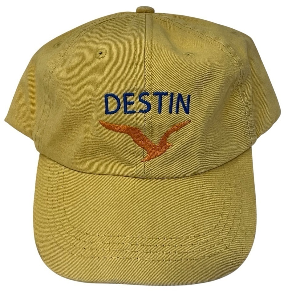 Paradies Gold Adjustable Cotton Baseball Cap with Embroidered DESTIN art/type